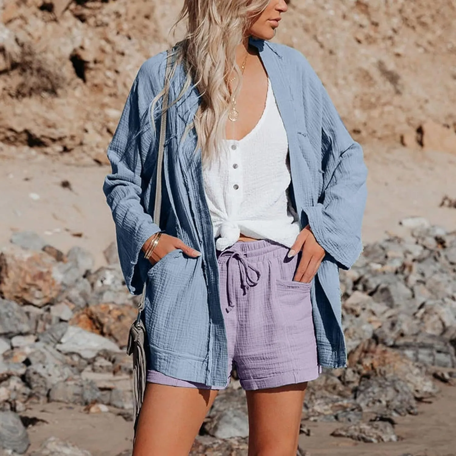 Womens Casual Shorts High Waist Pants Straight Leg Sports Casual Loose Shorts Womens Bicycling Shorts 2025