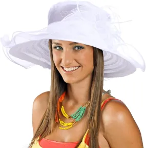 Womens Church Kentucky Derby Hat Wide Brim Tea Party Wedding Cap