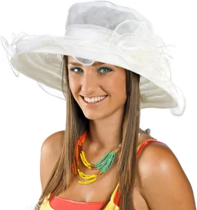 Womens Church Kentucky Derby Hat Wide Brim Tea Party Wedding Cap
