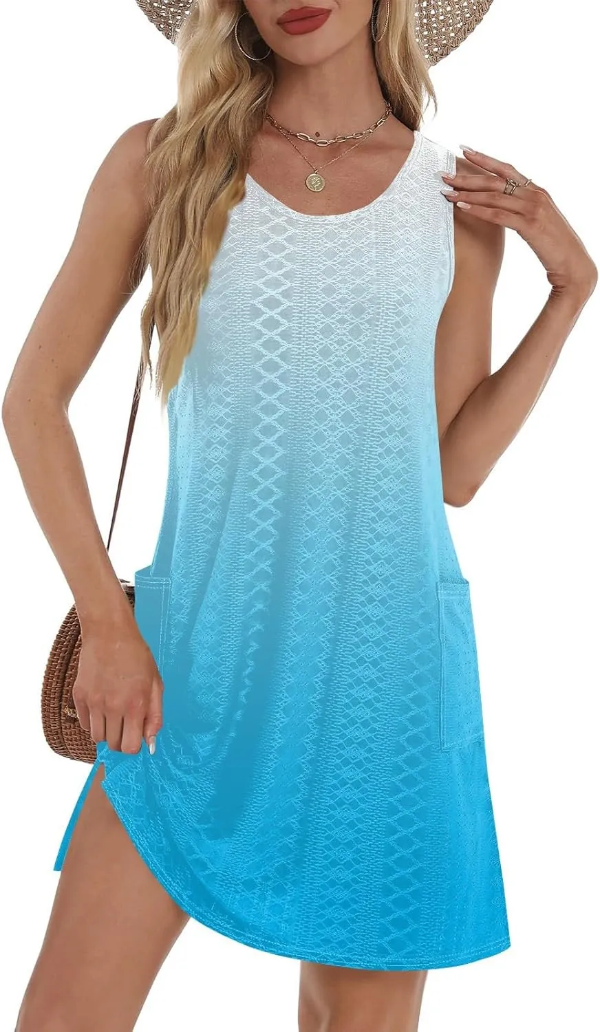 Womens Dresses for Women 2025 Fashion Spring Sleeveless Pockets Sundress Casual Summer