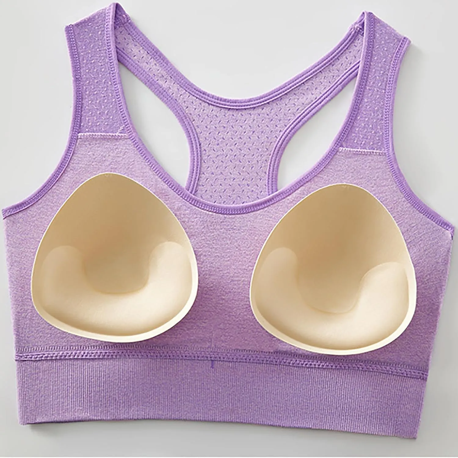 Womens High Impact Sports Bras Racerback Running Bra Workout Crop Tank Tops Longline Sports Bra Push up Yoga Bras