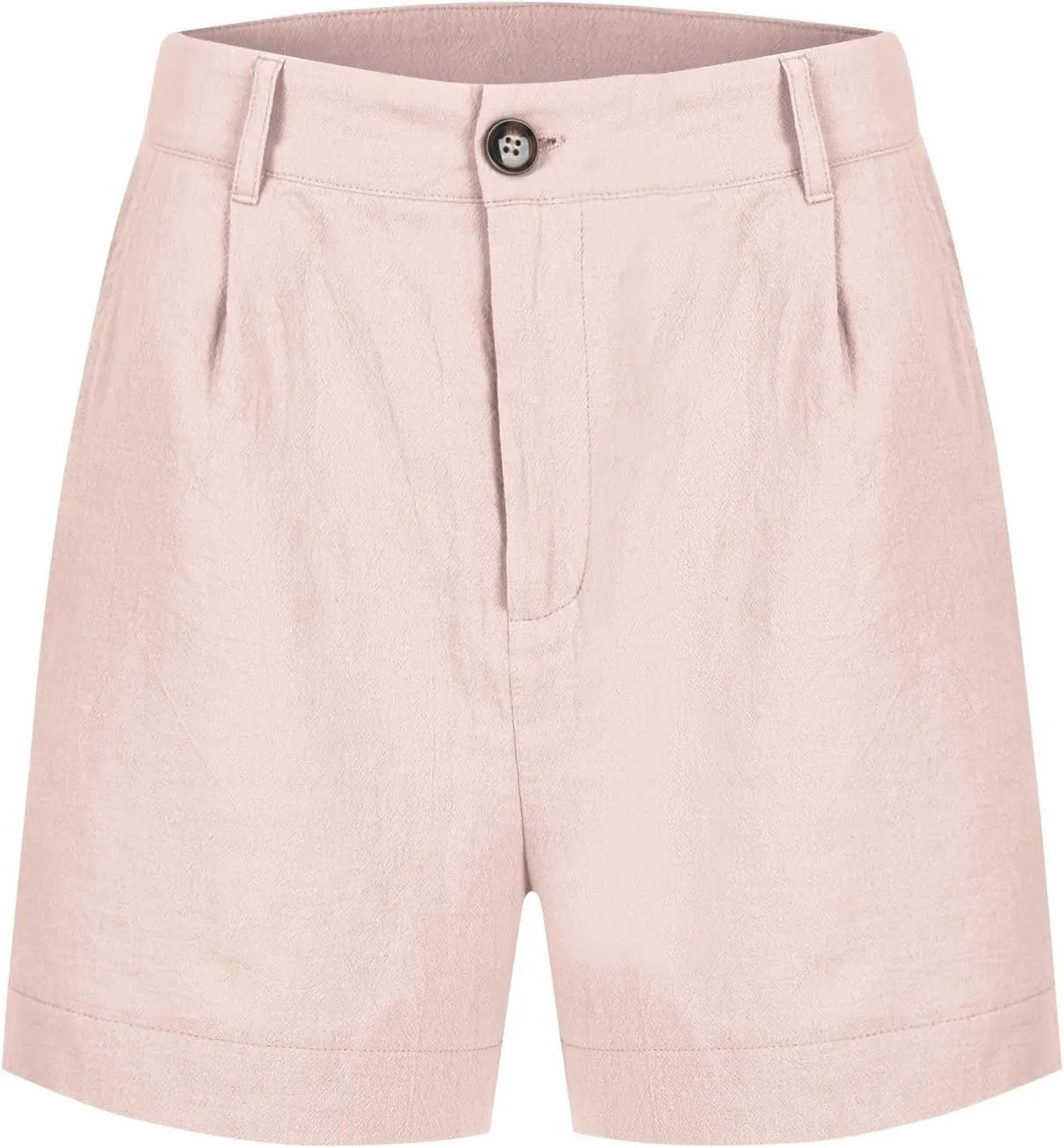 Womens Linen Shorts Casual Summer Lounge Shorts Lightweight Wide Leg Shorts with Pockets High Waisted Bermuda Shorts
