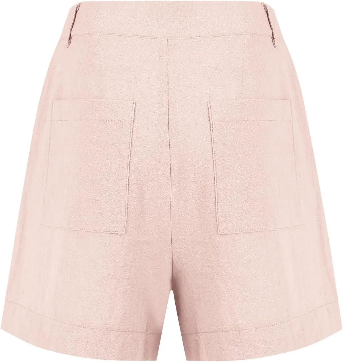 Womens Linen Shorts Casual Summer Lounge Shorts Lightweight Wide Leg Shorts with Pockets High Waisted Bermuda Shorts