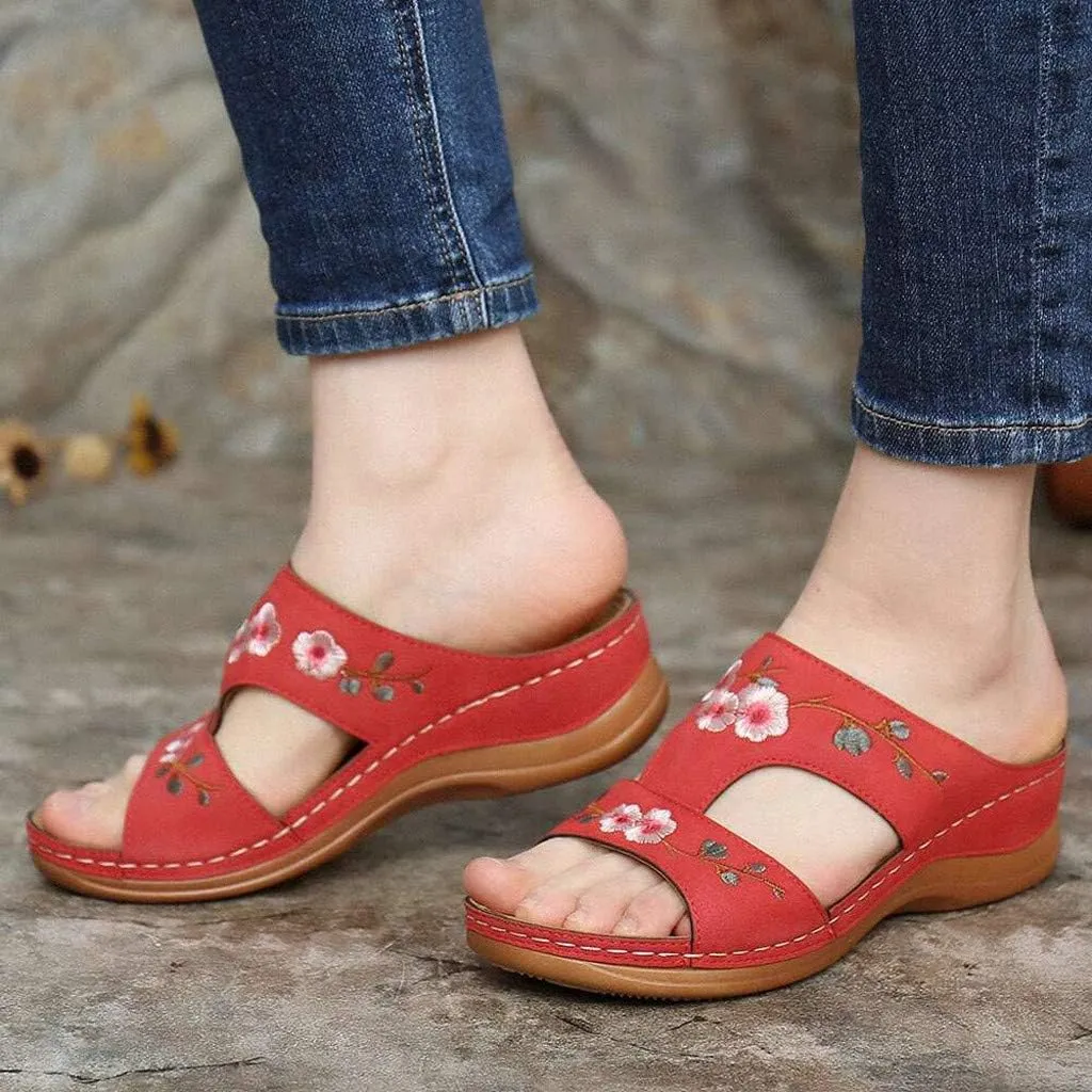 WomenS Orthopedic Sandals Orthotic Women Wedge Heel Sandals Shose Woman Sandals Orthopedic Summer House Slippers for Women Arch Support Linen Indoor Shoes Womens Shoes Orthopedic Support Dressy