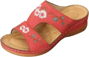 WomenS Orthopedic Sandals Orthotic Women Wedge Heel Sandals Shose Woman Sandals Orthopedic Summer House Slippers for Women Arch Support Linen Indoor Shoes Womens Shoes Orthopedic Support Dressy