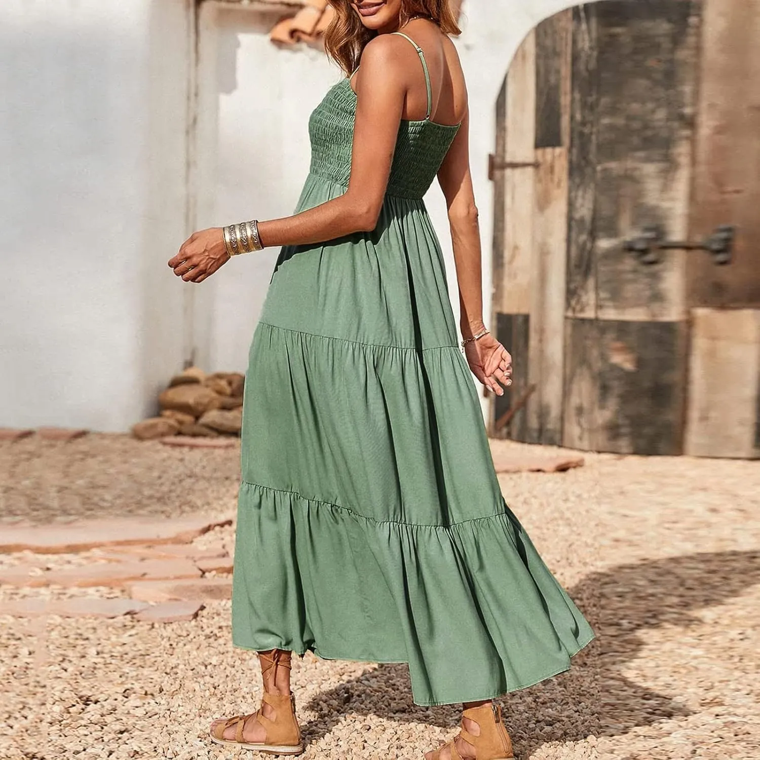 Womens Sleeveless Strapless Slip Dresses Dresses Sun Dresses for Women Beach Hawaiian Pleated Maxi Long Dresses