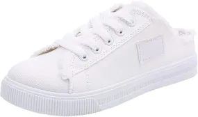 Womens Slip On Sneakers Fashion Comfortable Memory Foam Canvas Mules Shoes Casual Backless Loafers Slippers for Women