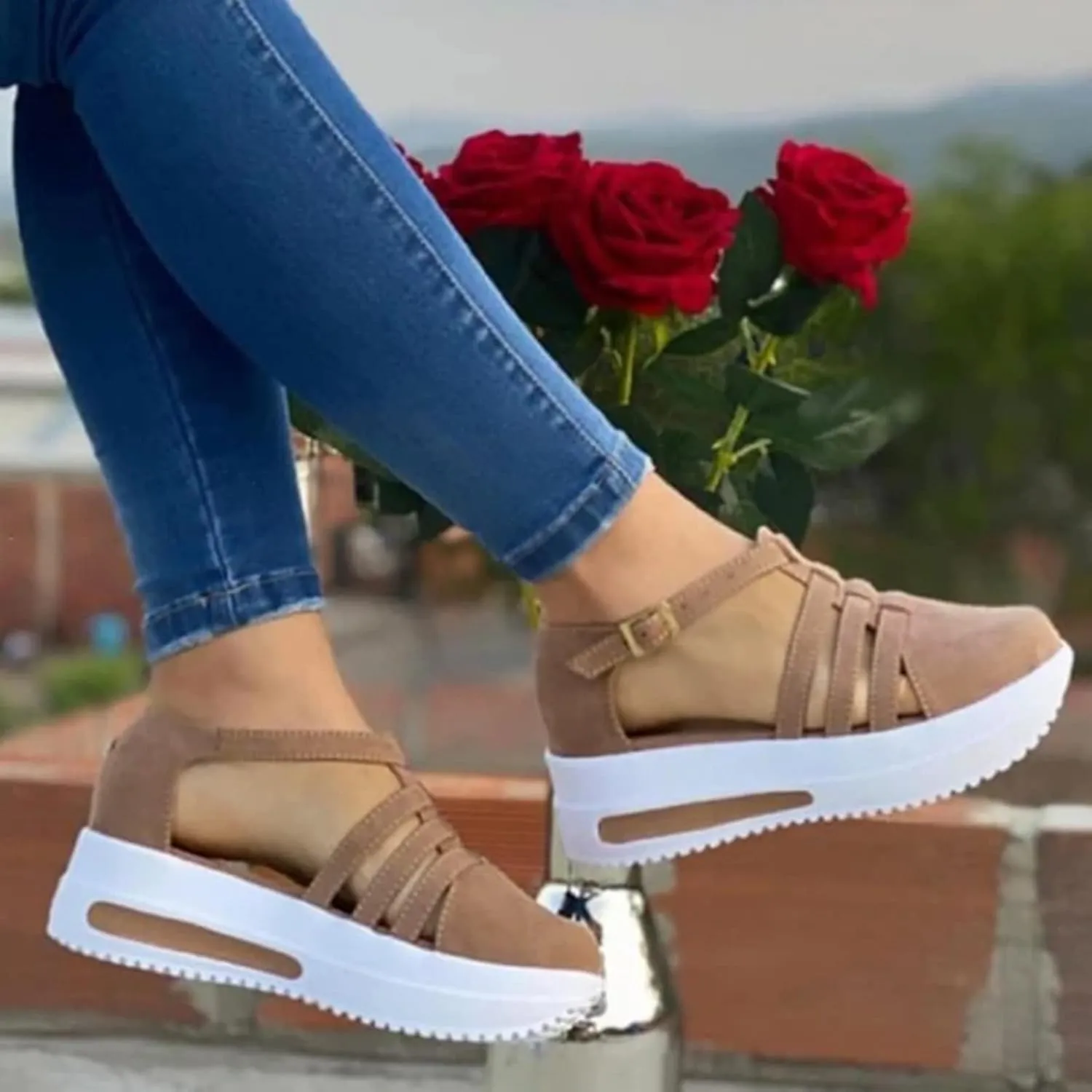 Womens Wedge Sandals Size 9 Closed Toe Wide Width Sandals for Women with Arch Support Women's Low Heel Sandals Womens Wide Width Sandals Low Heel Sandals Women