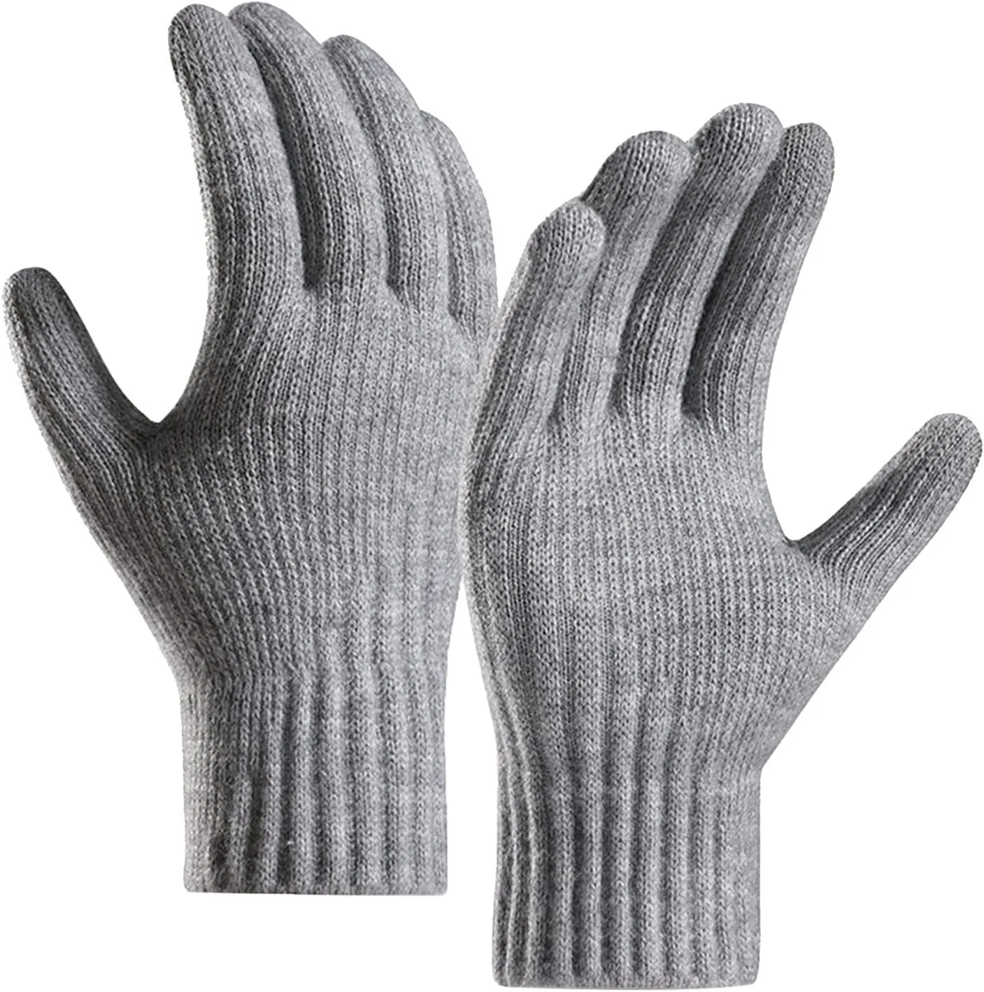 Womens Winter Gloves Warm Touch Screen Gloves Fleece Lined Finger Gloves Fluffy Gloves Elastic Cuff Knit Gloves