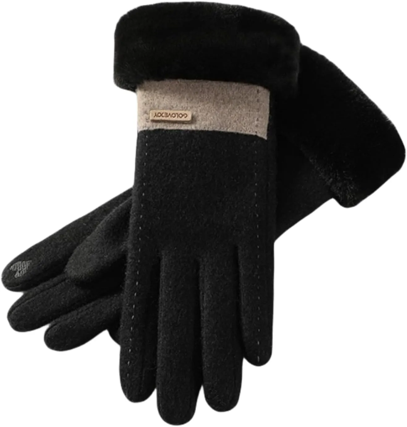 Womens Winter Warm Gloves, Touchscreen Texting Cashmere Gloves with Thermal Lined for Cold Weather Driving Cycling