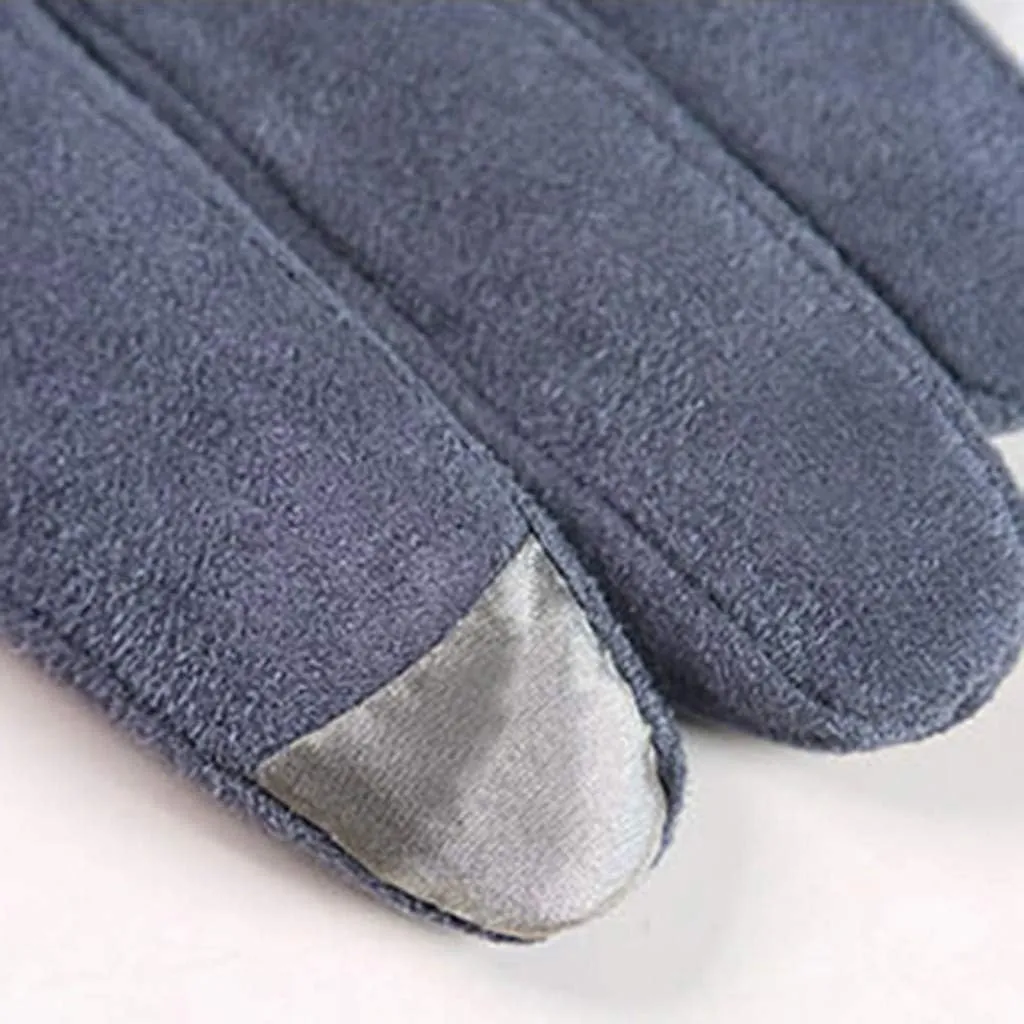 Womens Winter Warm Touch Screen Gloves Thermal Soft Lining Elastic Cuff Texting Plus Velvet Gloves