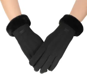 Womens Winter Warm Touchscreen Texting Gloves with Thermal Cashmere Lined for Cold Weather Glove for Running Driving