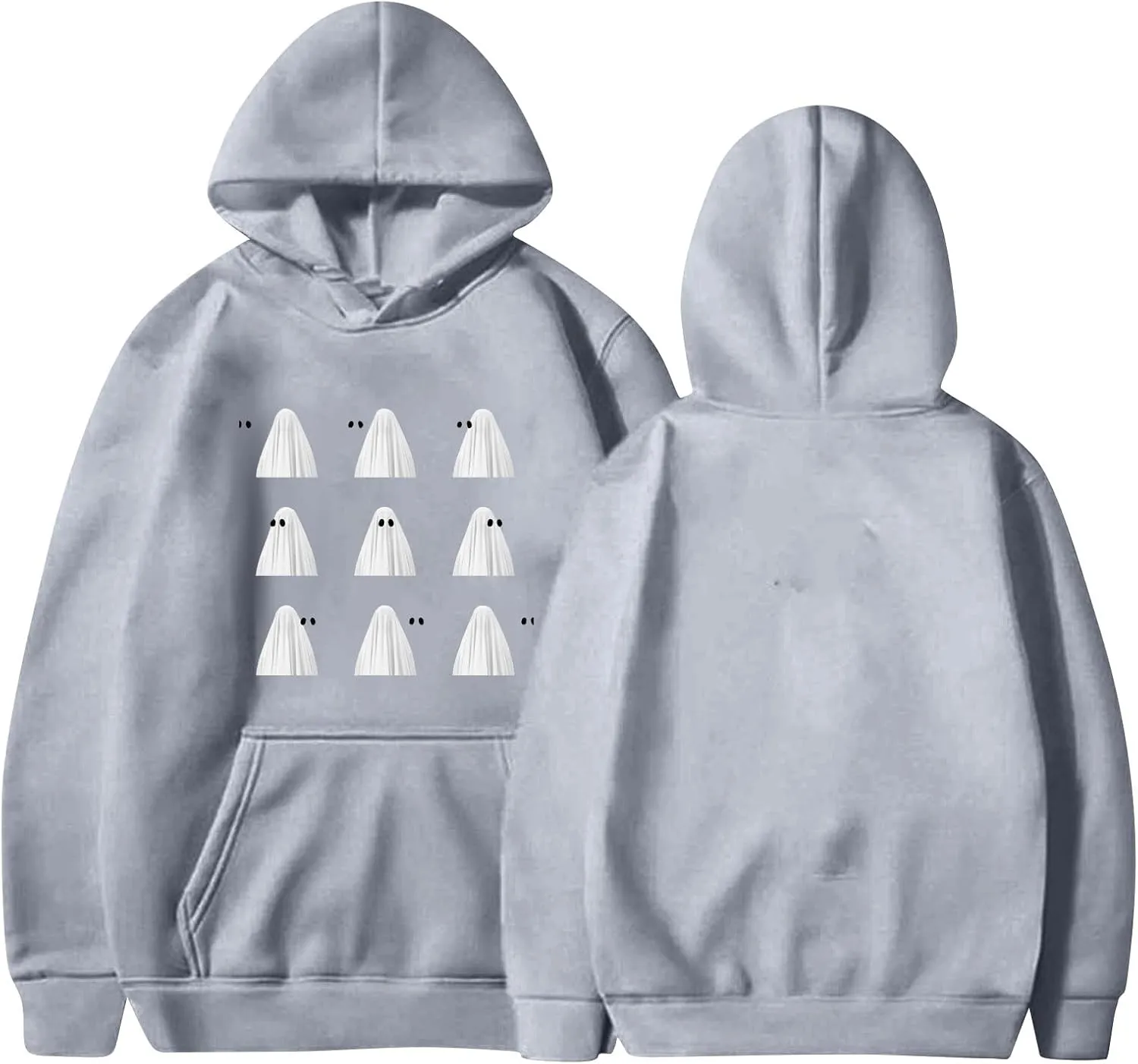 XIAXOGOOL Womens Oversized Halloween Sweatshirts Baggy Hoodies Drawstring Pullover Trendy Sweater Tops Fashion Clothes 2024