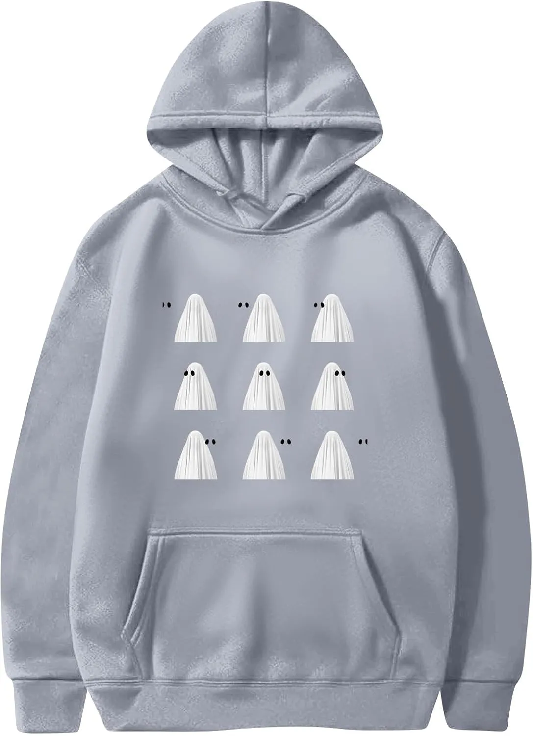 XIAXOGOOL Womens Oversized Halloween Sweatshirts Baggy Hoodies Drawstring Pullover Trendy Sweater Tops Fashion Clothes 2024