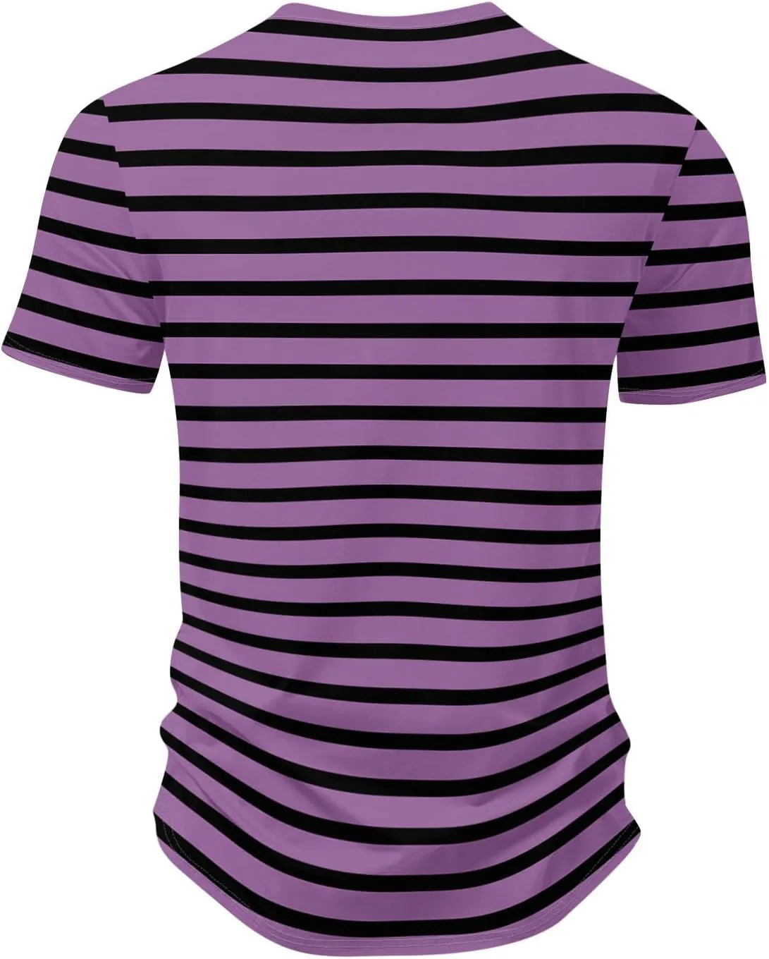 Ymosrh Men's Striped Shirt Short Sleeve V Neck Print T-Shirts Casual Summer Beach Tee Tops Shirts, S-3XL