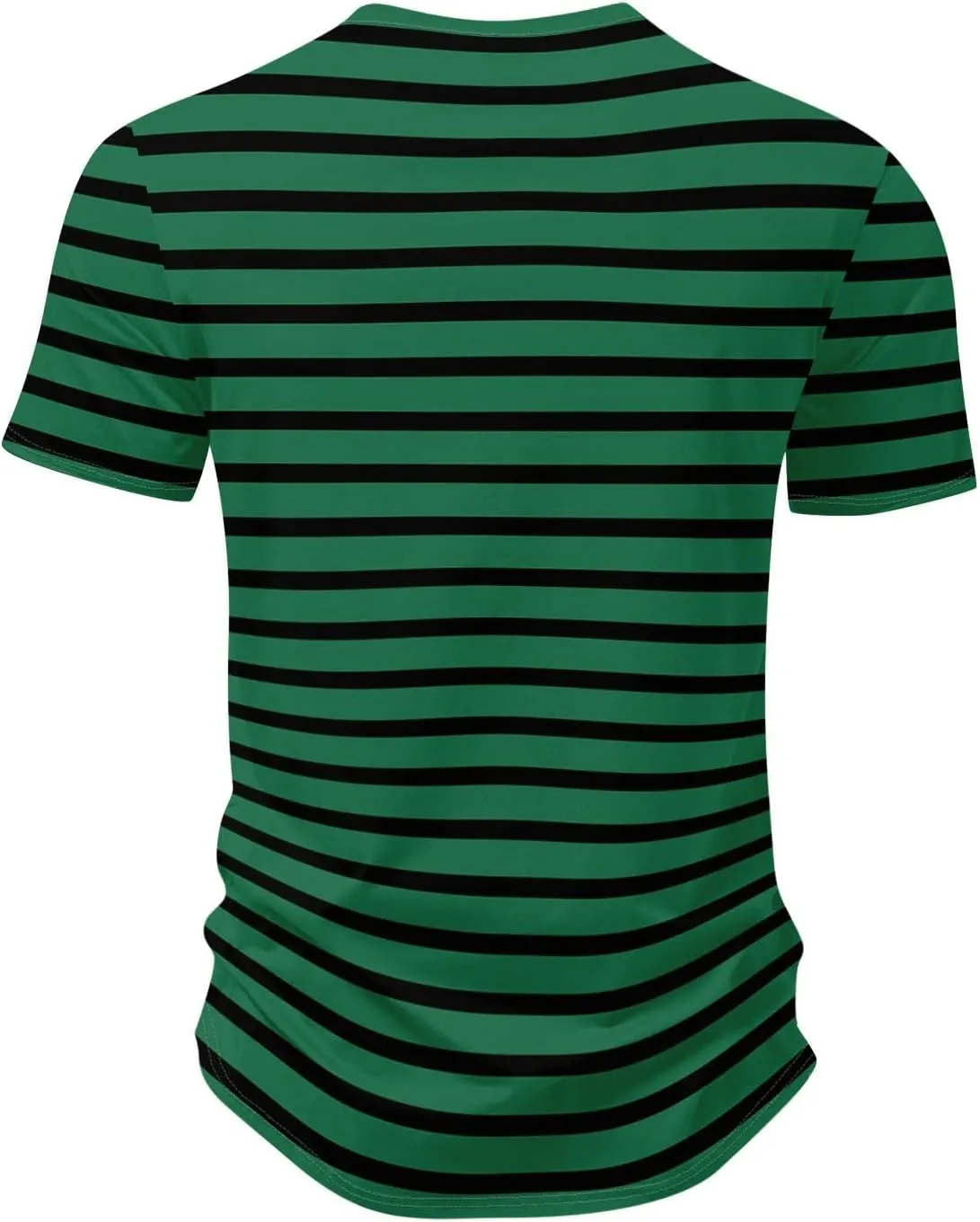 Ymosrh Men's Striped Shirt Short Sleeve V Neck Print T-Shirts Casual Summer Beach Tee Tops Shirts, S-3XL
