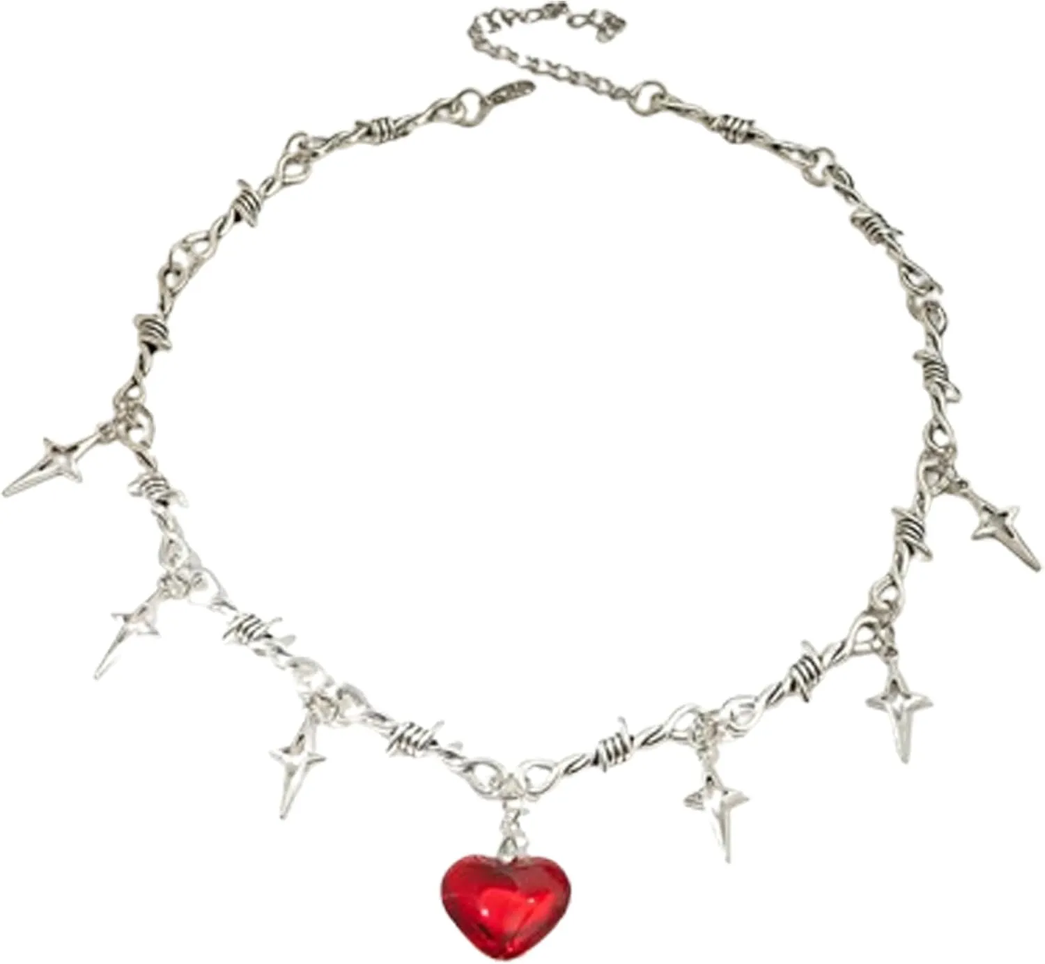 ZMANYIJEW 14K Gold Plated Large Heart Necklace for Women Silver Heart Pendant Necklace Exaggerated Personalized Big Heart Pendant Necklace Choker Heart Necklace for women
