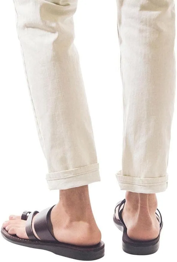 Zohar - Leather Toe Ring Sandal - Mens Sandals